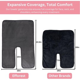 Efforest - Toallas faciales para esteticistas - Toalla de spa suave de microfibra para el cuidado de la piel, masaje y uso profesional (gris, paquete de 5)