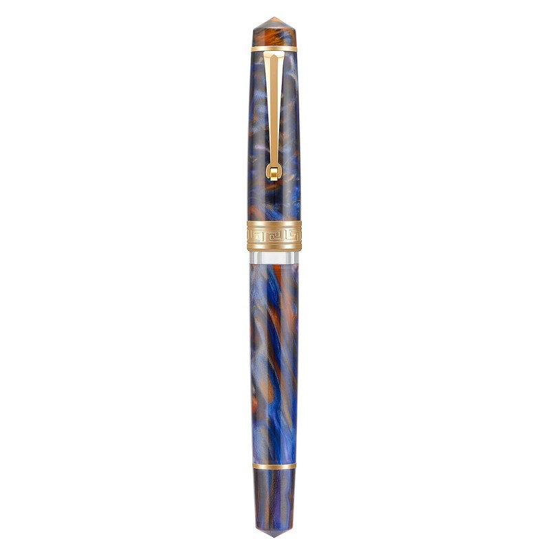 Asvine P20 Purple Resin Fountain Pen Piston Filling, Gold Plated