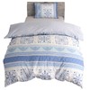 Merry Night MN12153-76 Duvet Cover, Ethnic/Gingham Checker, Saxophone Blue, Single