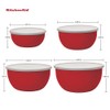 KitchenAid Prep Bowls with Lids, Set of 4, Empire Red