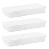 arrderly Pack of 3 Stackable Storage Boxes, Transparent & Durable,