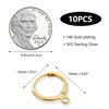 10Pcs 14K Goldplated Earring Hooks Round Small Gold Hoop Huggie