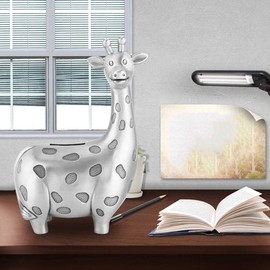 Jeanoko Carfts Coin Bank, 19×11×8 Vintage Alloy Fawn Money Box Animal Coin Saving Pot Piggy Bank Home Decor Gift For Kids,Coin Bank Money Box Piggy Bank Metallic Saving Pot Desktop