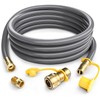 PatioGem 12FT 1/2 inch Natural Gas Hose with Quick Connect