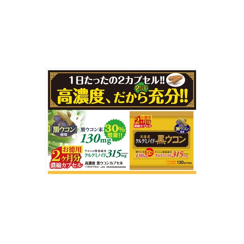 Wellness Japan High Concentration, Black Turmeric, Economical, Approx. 60 Day