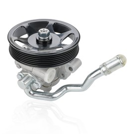 WMPHE Power Steering Pump with Pulley Compatible with Ford Escape 3.0L V6 2004 2005 2006 2007, Compatible with Mazda Tribute & Mercury Mariner 3.0L V6 2005 2006, Replacement for 5L8Z3A696BA, 21-5370