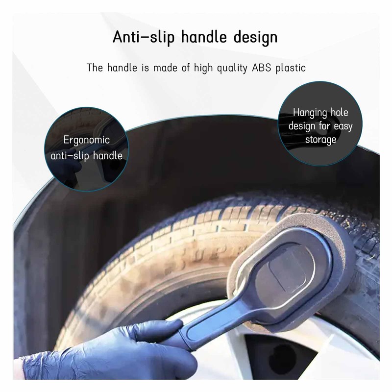 Sylvil Tire Shine Applicator Brush, High-Density Sponge Tire Dressing Applicator