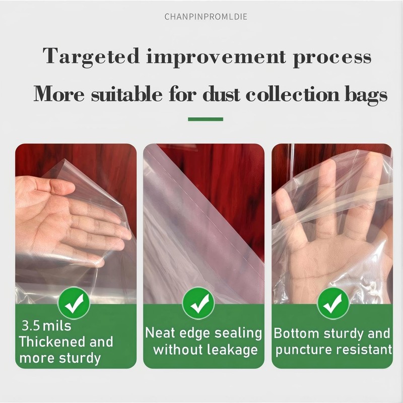 55 Gallon Dust Collector Bags 6pcs one-sided 3.5 mil 31"x40"(width