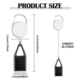 GTILE 6 Pcs Retractable Lighter Leash, Keychain Lighter Holder with Clip Classic Lighters Cover Single Clip for Convenience Multicolor Lighters Strap (6)