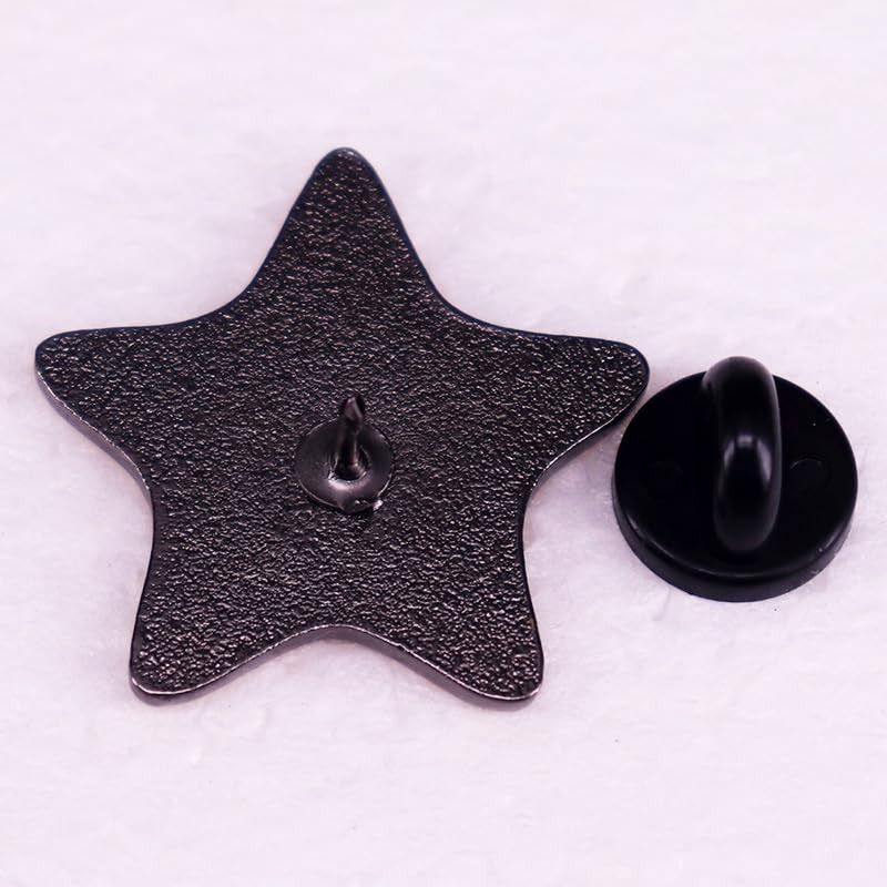 Didn't Cry Today Enamel Lapel Pin Metal Yellow Pentagram Shape