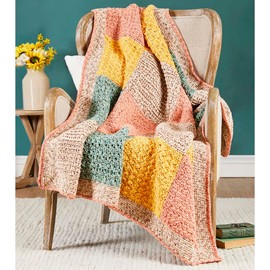 Herrschners Spiced Cider Sampler Throw Crochet Kit