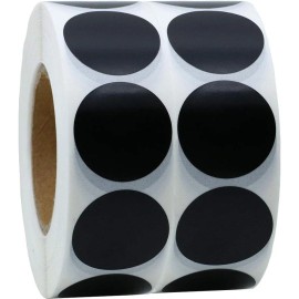 SMARSTICKER 1 Inch Round Blank Black Shooting Target Pasters Marksmanship 1,000