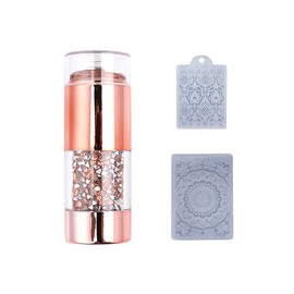 Nail Art Jelly Stamper Double Head Polish Print Template Scrapers Manicure Stamping Kit for Manicure Tools