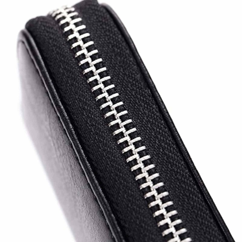 Leather Key Holder Wallet – Multi-Functional Zipper Key Case with