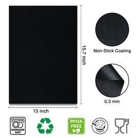 Grill Mats for Outdoor BBQ - Set of 3 Heavy Duty Non-Stick Mats, Easy to Clean, Charcoal, Gas, Electric, RV, Camping
