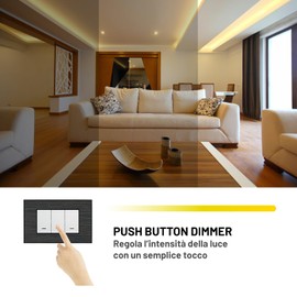 AstraLED - LED Dimmer 12V 24V 36V 48V 12A Button Single Color LED Strip Controller No Flicker Compatible with System 0-10/1-10 Newlab PUSH-CV L660MA0FT1A01