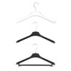 Pack of 3 Plastic Clothes Hangers Rotating Hook W 38