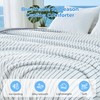 bedsmile Striped Cooling Comforter Queen Size, Q-Max 0.45 Reversible Cooling