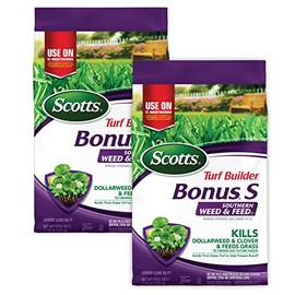 Scotts Turf Builder Bonus S Southern Weed & FeedF2 - Florida Weed Killer and Fertilizer, 5,000 sq. ft, 17.24 lbs. (2-Pack)