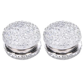 XHXseller 2 x Magnetic Lapel Pins for Women Girls Scarf Cape Scarf Buckle Fastener for Clothes Costume Accessories Fashion Jewellery for Scarves Scarves Poncho White, Non-null