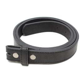BC Belts Womens Thin Leather Belt Strap with Vintage Distressed Texture 1" Wide with Snaps (Black-XL)