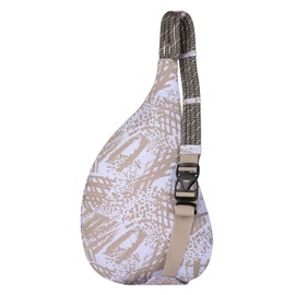 KAVU Original Rope Bag Sling Pack with Adjustable Rope Shoulder Strap - Beach Doodle
