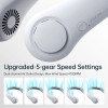 JISULIFE 5-Speed Portable Neck Sport Fan with 4000 mAh Battery