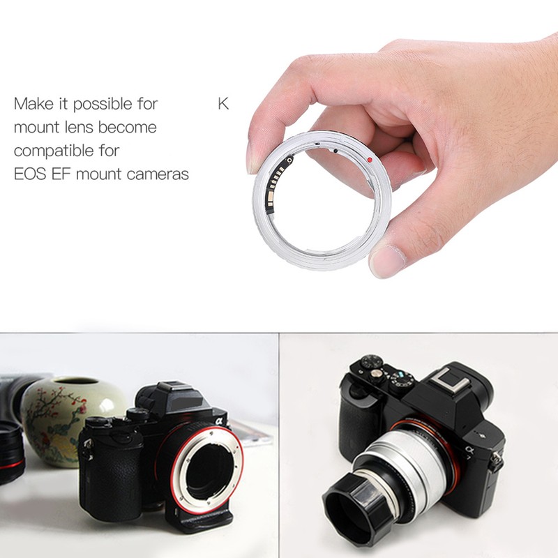 PK-EOS Camera Lens Adapter with Electric Contact for Pentax K