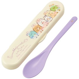 Skater CSAB4AG-A Long Spoon with Case, Sumikko Gurashi, Rabbit Rice Bowl Spoon