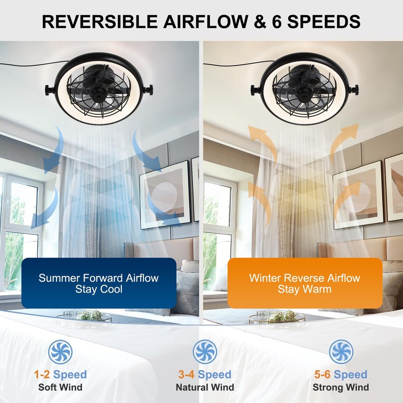 Wall Mount Fan with Remote/App Control, 16" Quiet Wall Mounted