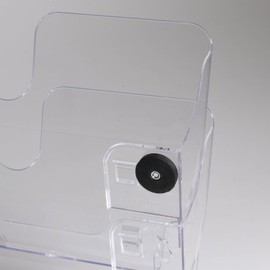 Durable Flexiplus 1709022400 Brochure Dispenser 2 Compartments A4 Landscape Document Holder Magnetic Transparent