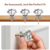 DEELF 12 Packs Kitchen Cabinet Knobs, 40 mm Crystal Cabinet