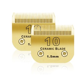 BESTBOMG 2 Stück 10# Ersatzklinge für Hundepflege, kompatibel mit Heiniger/Moser Max45 /Andis/Oster A5 Haarschneidemaschine für Hunde, Größe 10# 1/16 Zoll (1,5 mm), Länge zuschneidbar, 2 Stück