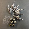 HTTMT MT218-002A- Universal Chrome Motorcycle Spike Bolts with Mounting Parts