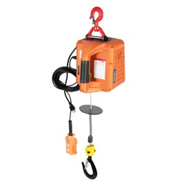 3 in 1 Electric Hoist Winch 440/660lb, 16ft/min Manual|Cable|Wireless Remote Control, 38/62ft Portable Power Electric Lift with Sling Strap for Lifting Small Engines, Bicycles, Groceries (660LBS)