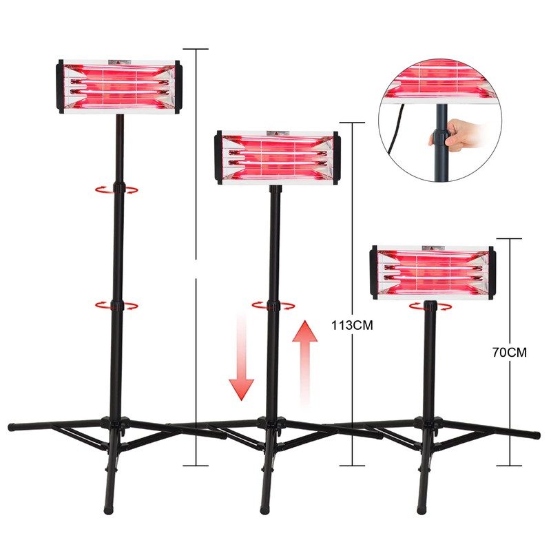 DATOUBOSS Infrared Paint Curing lamp 2000W Shortwave Infrared Paint Dryer