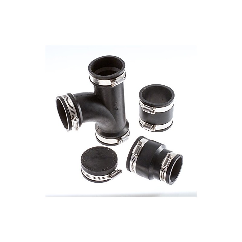 T-mex 09.0819 Pipe Fitting adapters, Black