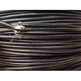 10 AWG 100' FT FIBER GLASS BRAID APPLIANCE HI TEMP WIRE MOTOR LEAD SRML BLACK