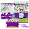 HAISIWLKJ 3 Pack Table Cloth 8ft Purple Tablecloths for Rectangle