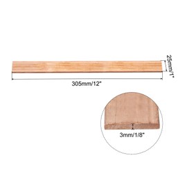 sourcing map 2Pcs 12" x 1" Copper Flat Bar,1/8" Thickness Copper Bar Stock for Grounding Systems Architectural Projects