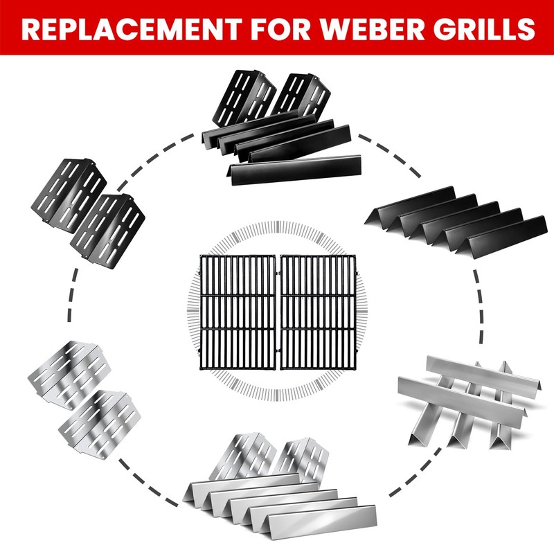 GasSaf 17.5" Flavorizer Bar for Weber Genesis 300 E310 E320