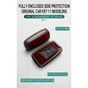 SANRILY Carbon Fiber Pattern Red 3/4 Button Key Fob Cover
