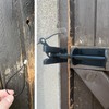 Door Latch - Self-Locking Gate Latch for Outdoor Fence, Black