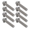 20Pcs M10x1.5 Screw Bolts A2‑70 Stainless Steel Flanged Hex Head