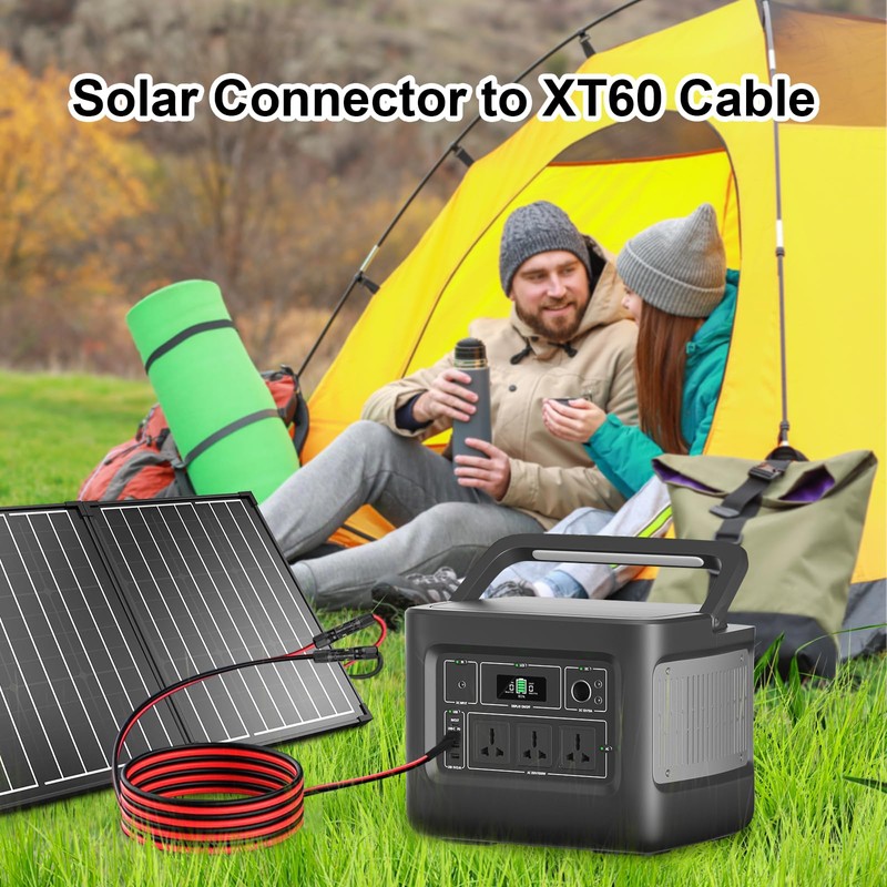 XRDS -RF Solar Connector to XT60 Cable 40FT, 10AWG Solar