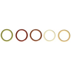 Men's Pleasure Band Ring for Endurance Nitrile 5 Pack Military Green Brick Brown White Nude - 2"