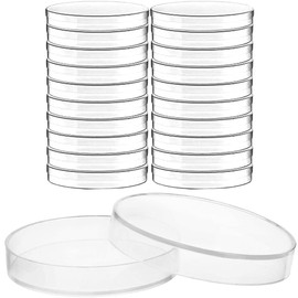 20 Pcs Plastic Petri Dishes with Lids, 60x15mm Sterile Culture Dishes