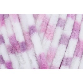 King Cole Yummy Chunky Crochet Yarn, 100% Polyester Plush Texture Knitting Wool for Blankets, Throws, Scarves & Shawls - 100g Ball - Berries (3226) - Single (1 Ball)