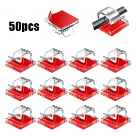 50 Clips Para Cables Para Exteriores, Soporte De Cable Adhes