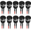 RUNCCI-YUN 10pcs 12 mm Push Button Waterproof Metal Push Button